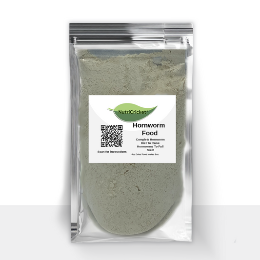 Bag of NutriCricket hornworm food dry diet for raising hornworms