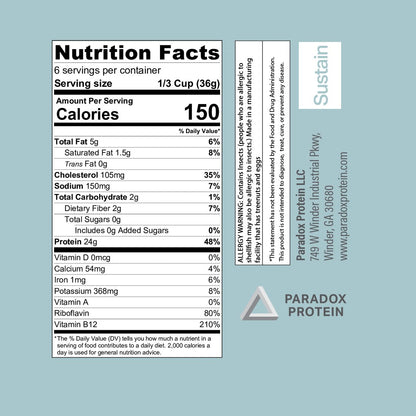 Sustain Cricket Powder 1/2 Lb - ParadoxProtein